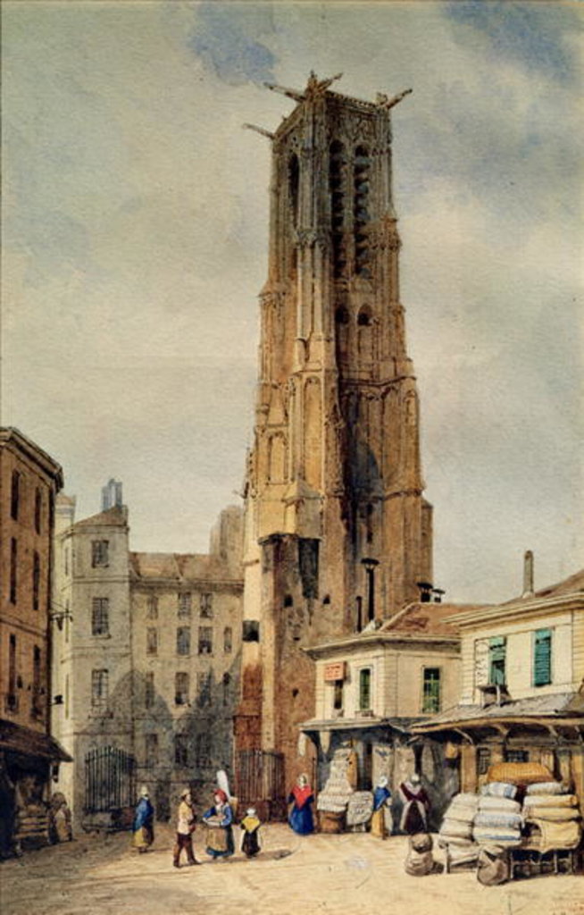 Detail of Tour Saint-Jacques by Francois Etienne Villeret
