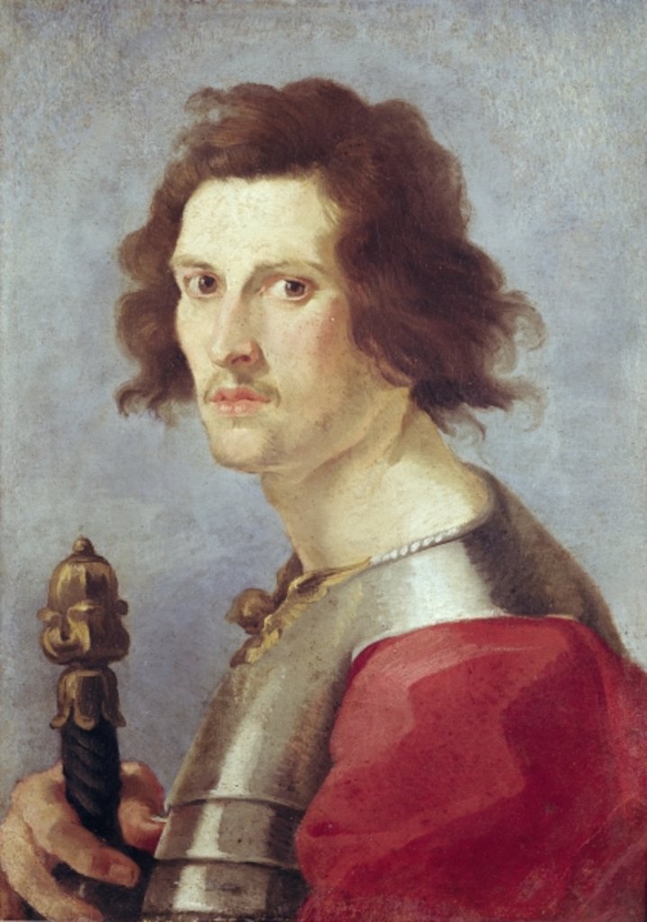 Detail of Self Portrait by Gian Lorenzo Bernini