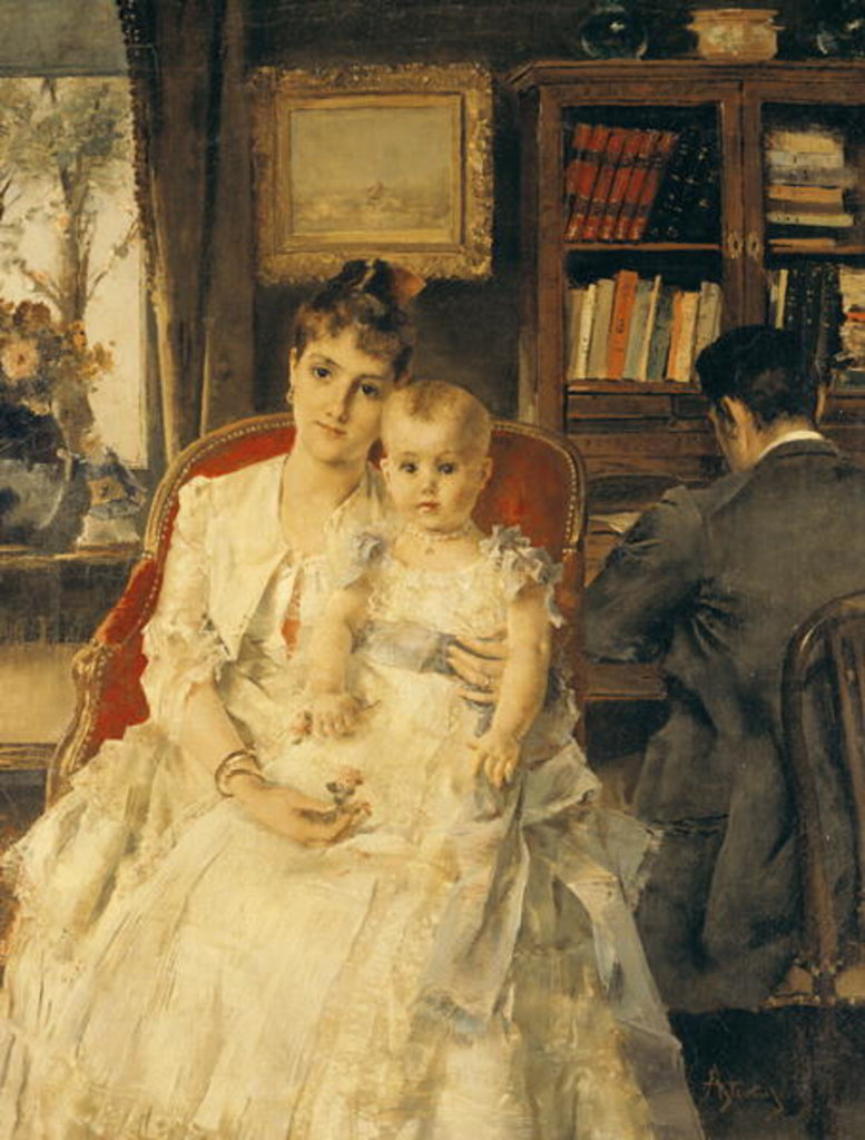 Detail of All Happiness c.1880 by Alfred Emile Stevens