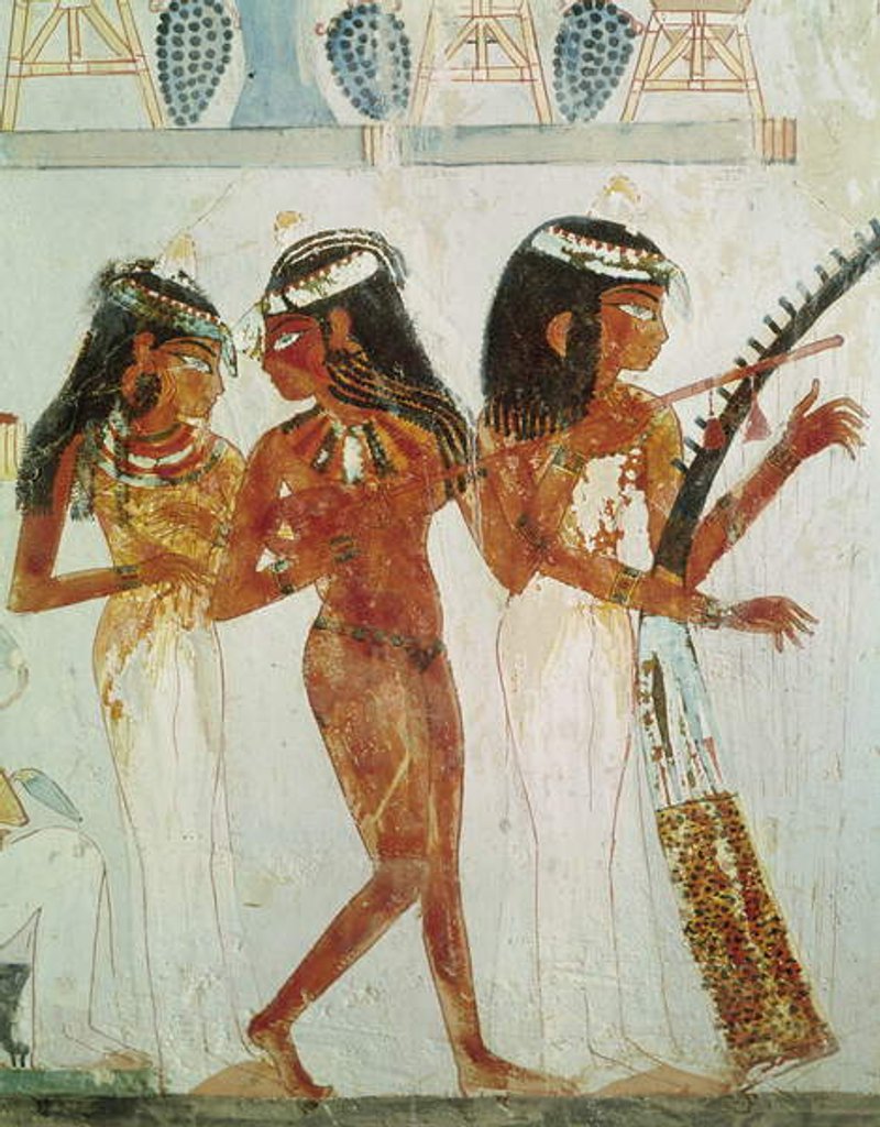 Detail of Musicians and a Dancer by Egyptian 18th Dynasty