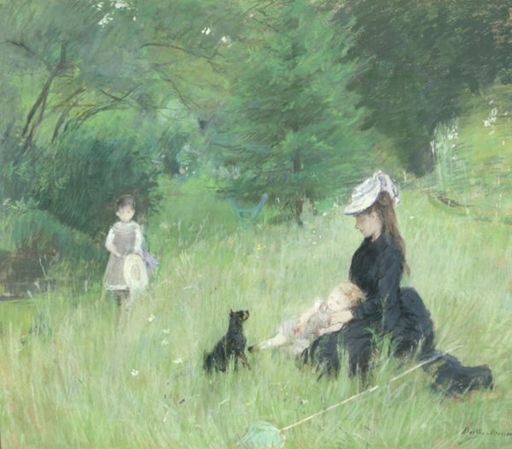 Detail of In a Park, c.1874 by Berthe Morisot