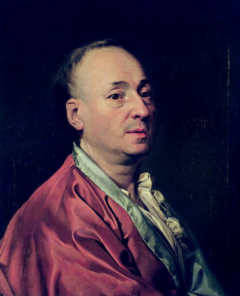 Detail of Denis Diderot 1773 by Dmitri Grigor'evich Levitsky