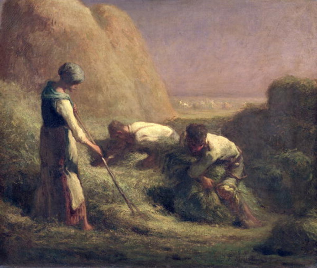 Detail of The Hay Trussers, 1850-51 by Jean-Francois Millet