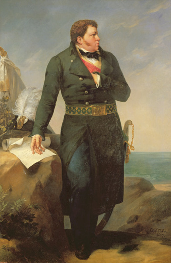 Detail of Portrait of Georges Cadoudal 1827 by Amable Paul Coutan
