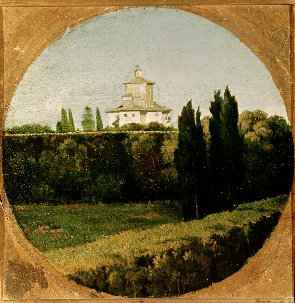 Detail of View of the Villa Medici, Rome by Jean Auguste Dominique Ingres