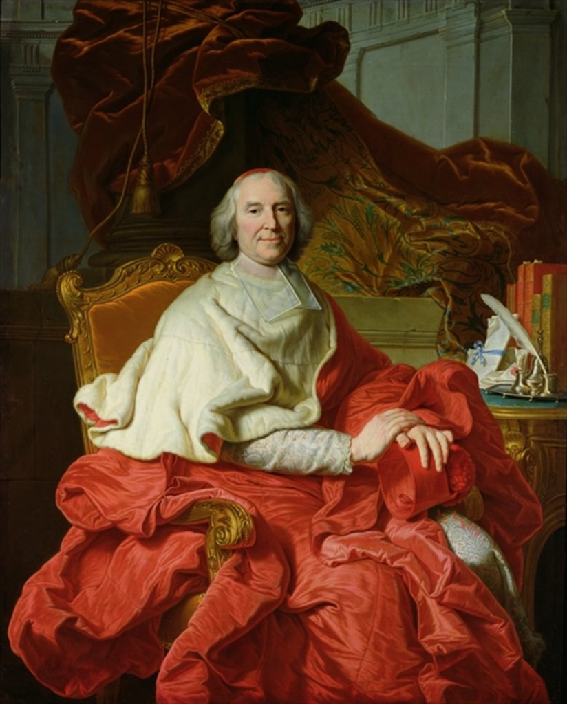 Detail of Andre Hercule de Fleury 1728 by Francois Stiemart