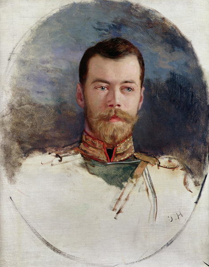 Detail of Study for a portrait of Tsar Nicholas II 1898 by Henri Gervex