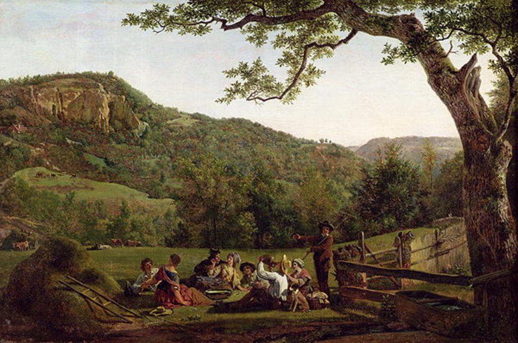 Detail of Haymakers Picnicking in a Field by Jean Louis De Marne