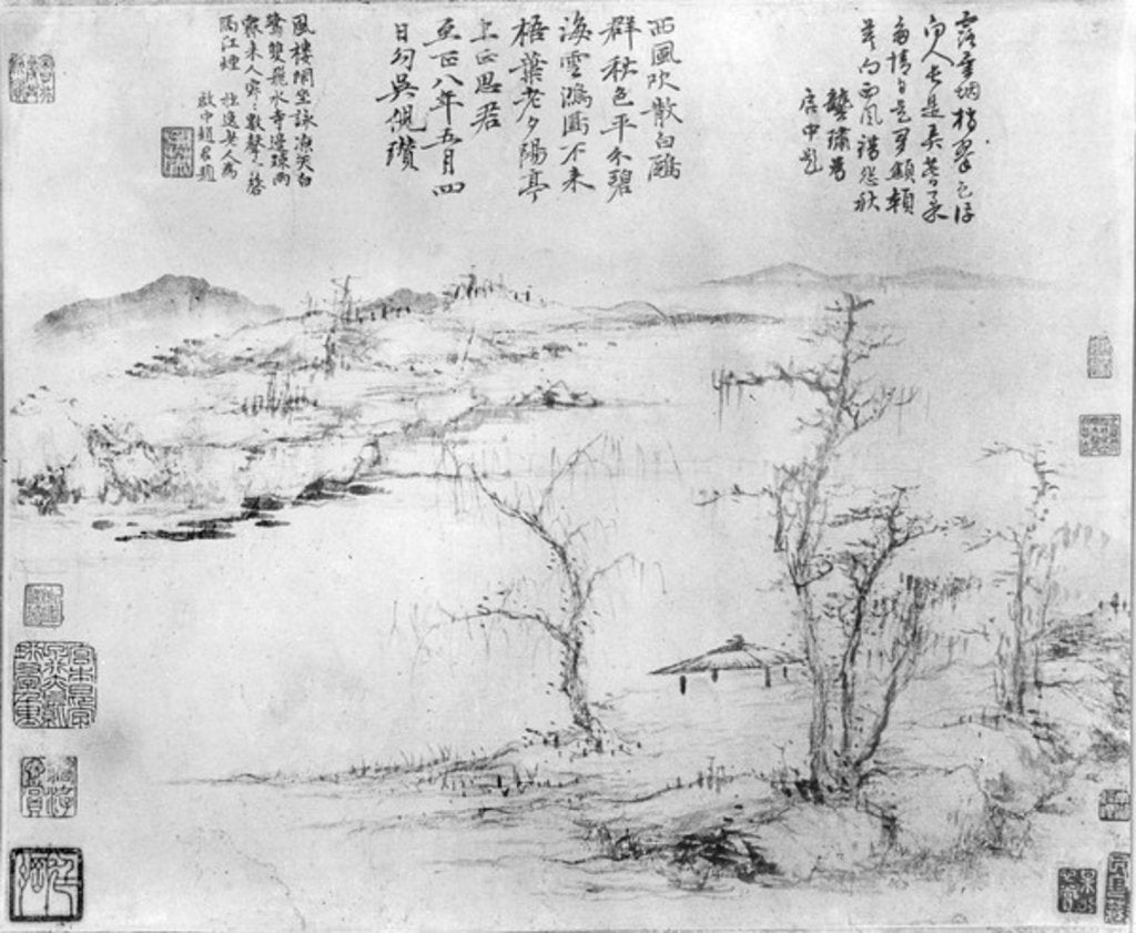 Detail of Landscape by Ni Zan or Ni Tsan