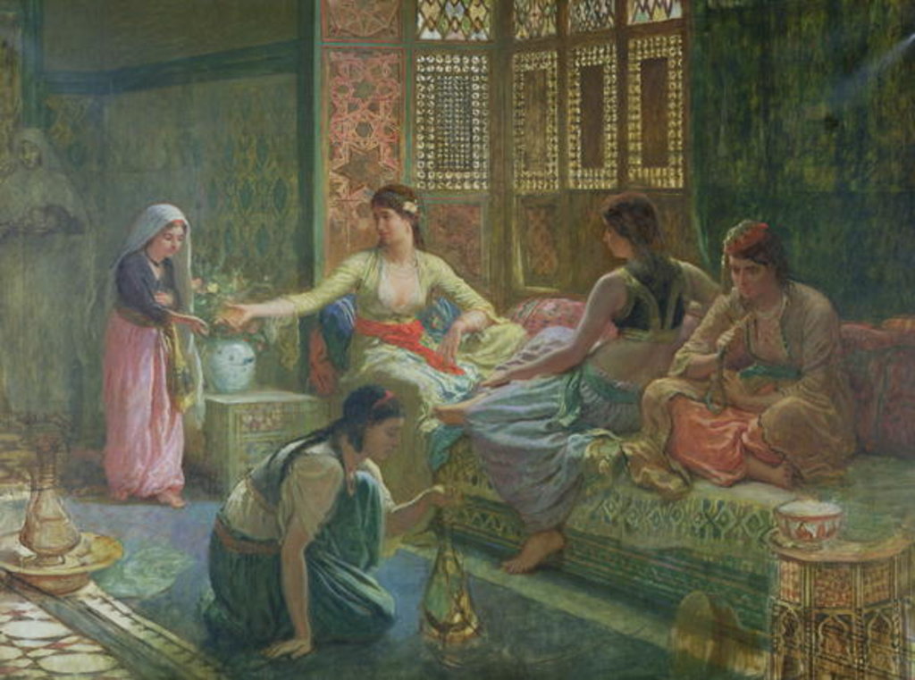 Detail of Interior of a Harem, c.1865 by Leon-Auguste-Adolphe Belly