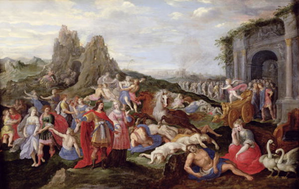 Detail of The Slaves and the Furies of Love by Frans II the Younger Francken