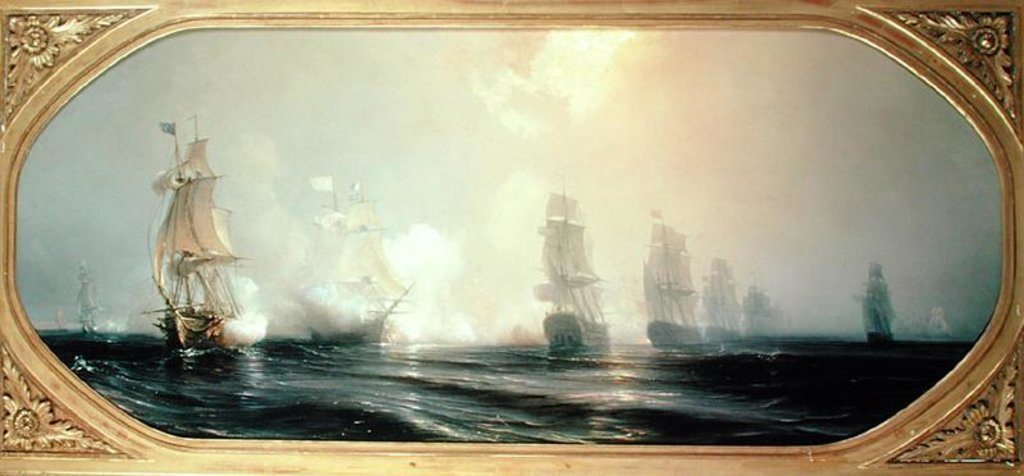 Detail of Naval Battle in Chesapeake Bay, 3rd September 1781, 1848 by Jean Antoine Theodore Gudin