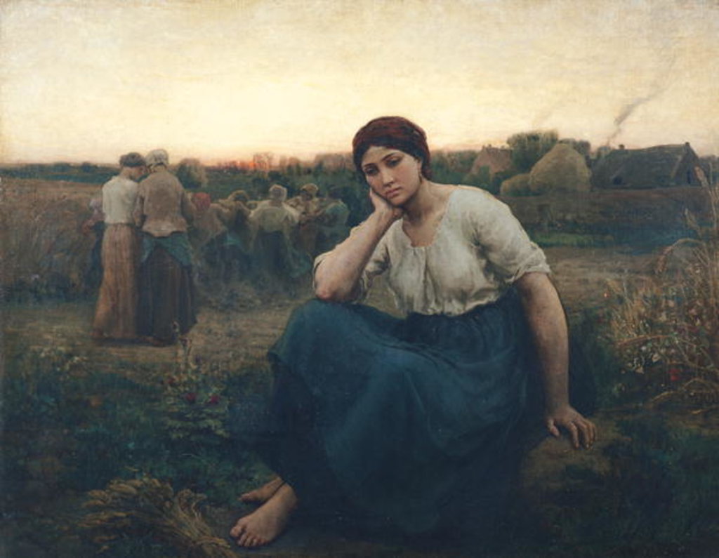 Detail of Evening, 1860 by Jules Breton
