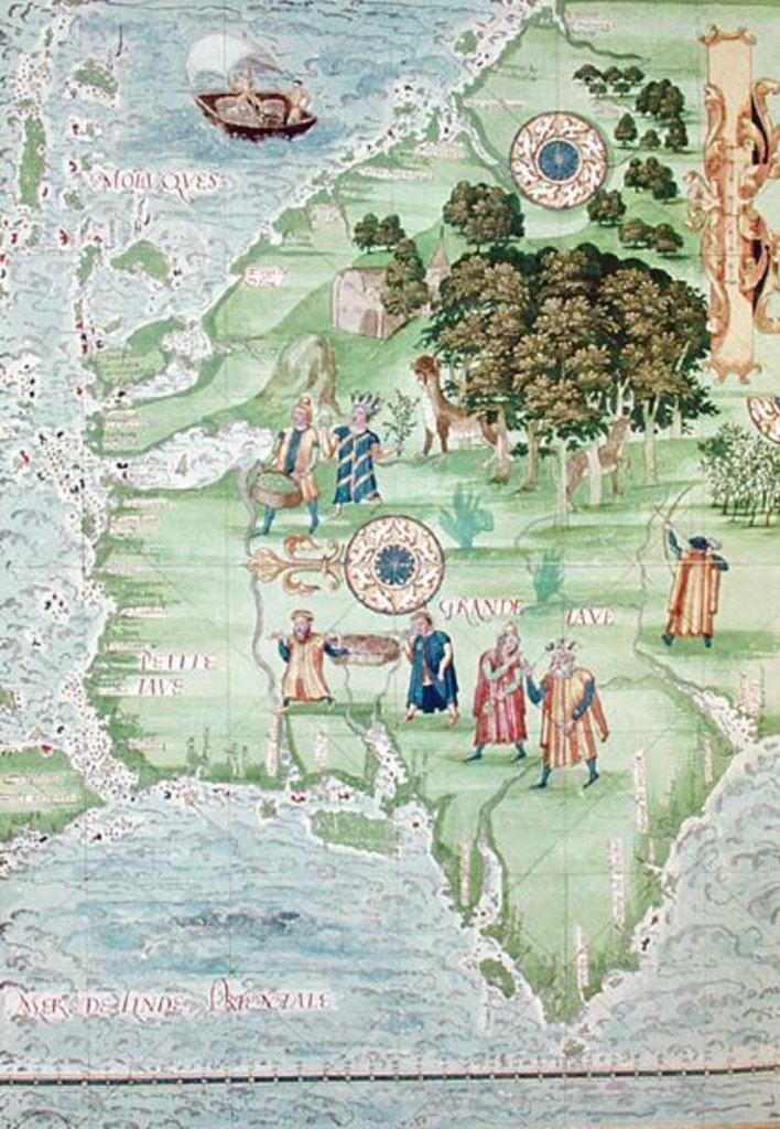 Detail of Fol.32v The Spice Trade in the Moluccas by Guillaume Le Testu