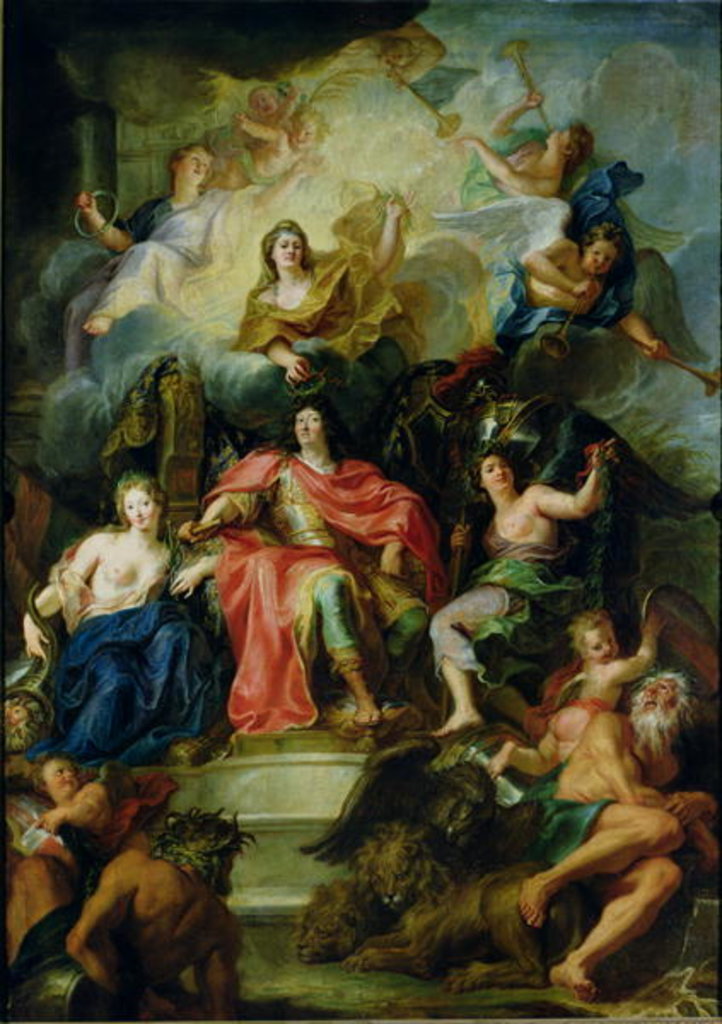 Detail of Louis XIV Crowned by Glory, c.1686 by Antoine Coypel