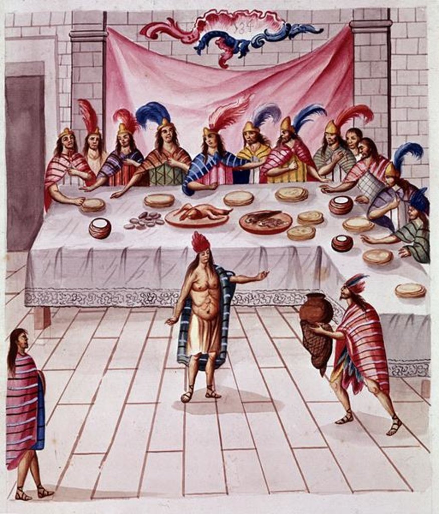 Detail of Tome 3 fol.134, A Banquet by Diego Garcia Panes y Avellan