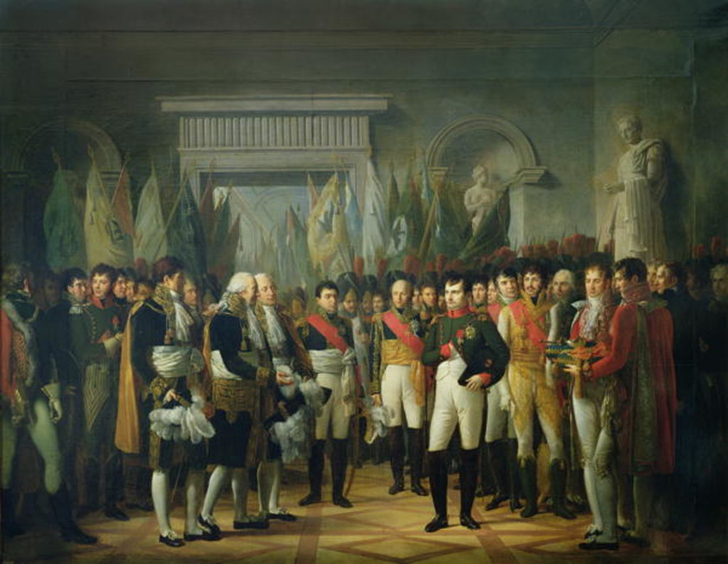 Detail of Napoleon I Receiving the Deputies of the Conservative Senate at the Royal Palace in Berlin, 19th November 1806 by Rene Theodore Berthon