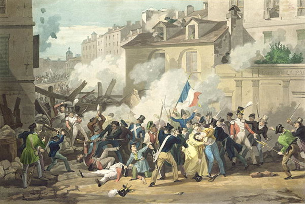 Detail of Defence of a Barricade, 29th July 1830 by French School