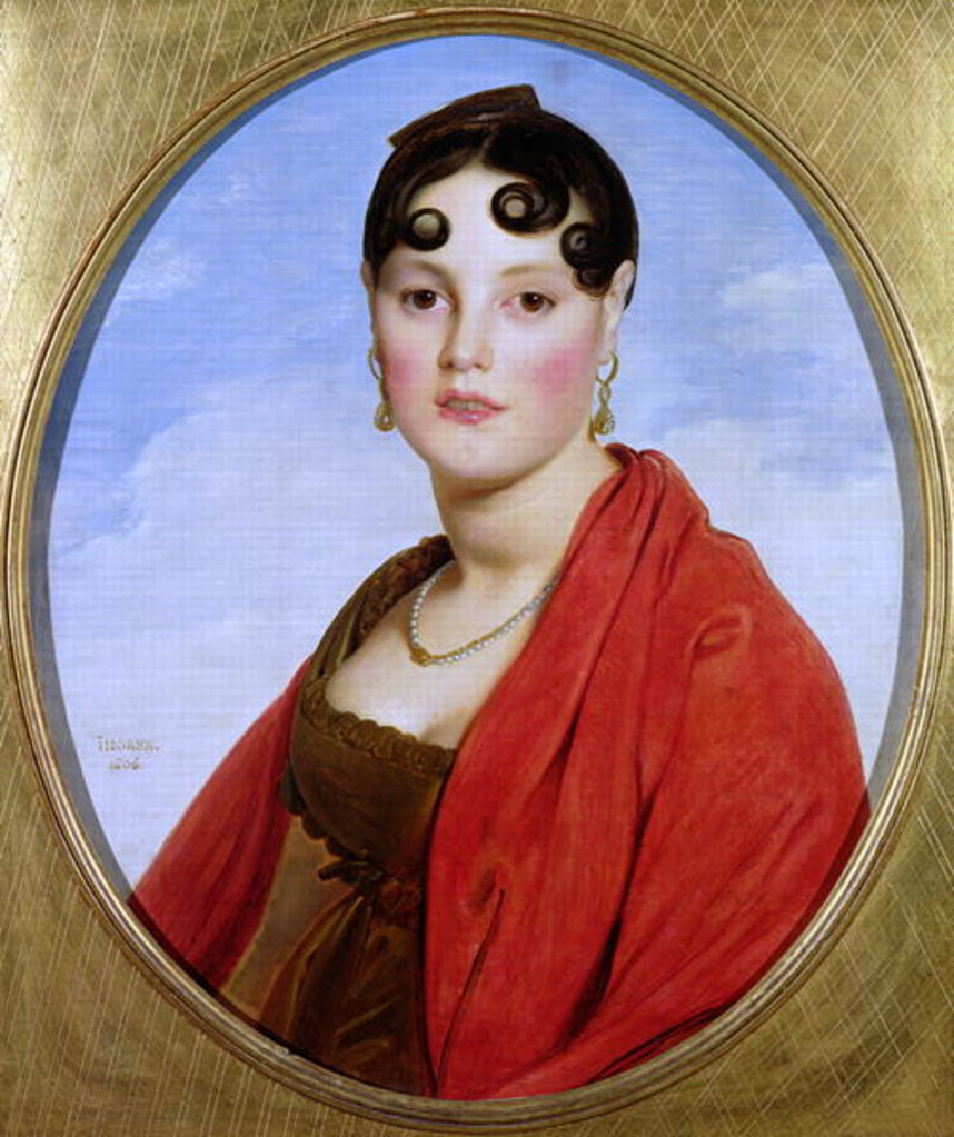 Detail of Portrait of Madame Aymon, or La Belle Zelie, 1806 by Jean Auguste Dominique Ingres