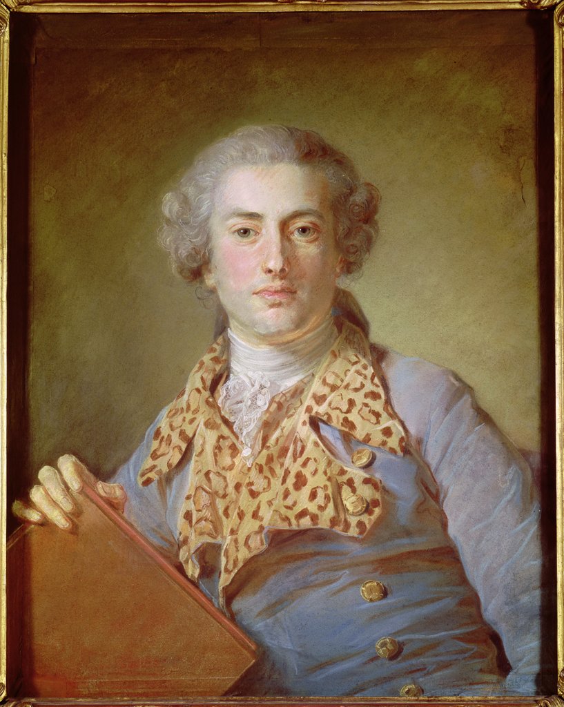 Detail of Portrait of Jean-Georges Noverre, 1764 by Jean-Baptiste Perronneau