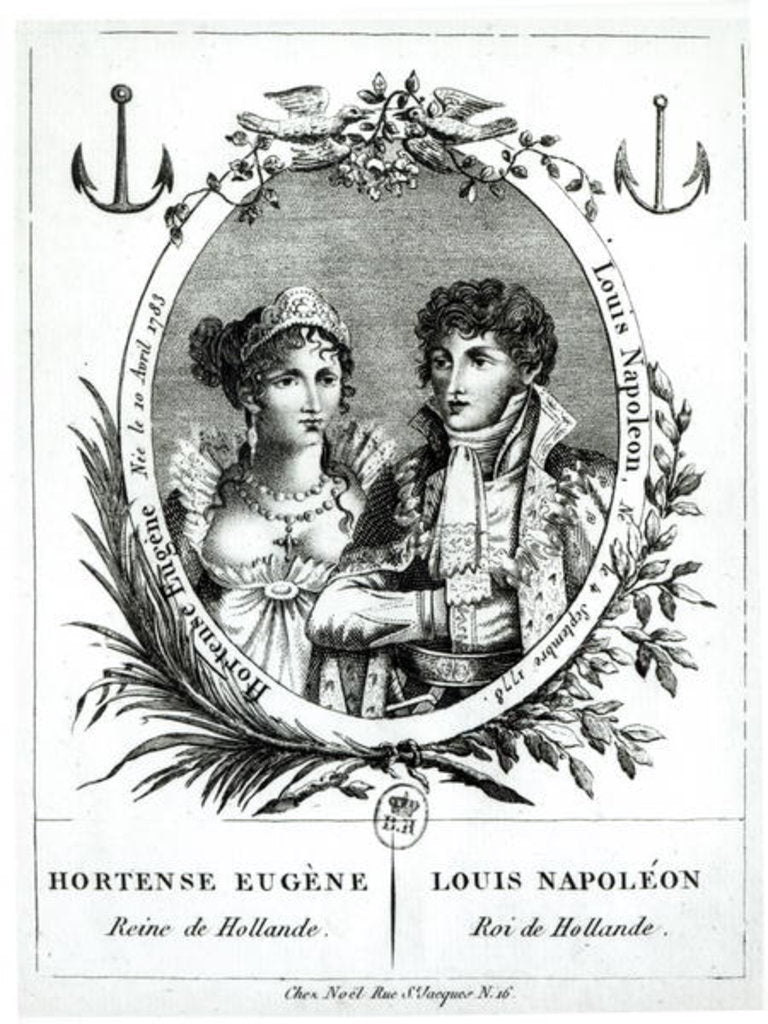 Detail of Hortense de Beauharnais and Louis-Napoleon Bonaparte by French School