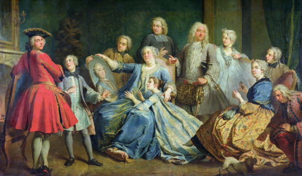 Detail of Madame Mercier Surrounded by her Family, 1731 by Jacques Dumont