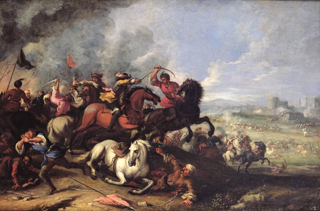 Detail of Battle Scene by Jacques Courtois