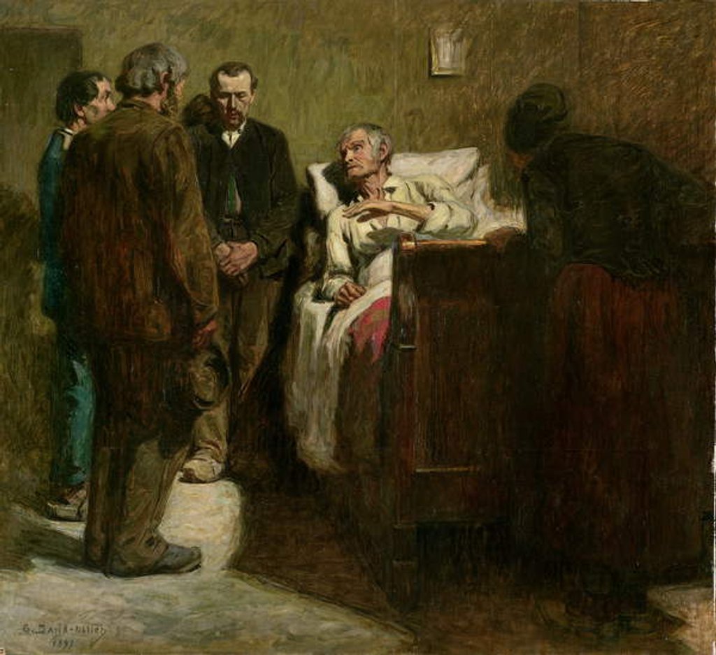 Detail of The Labourer and his Children, 1897 by Germain David-Nillet