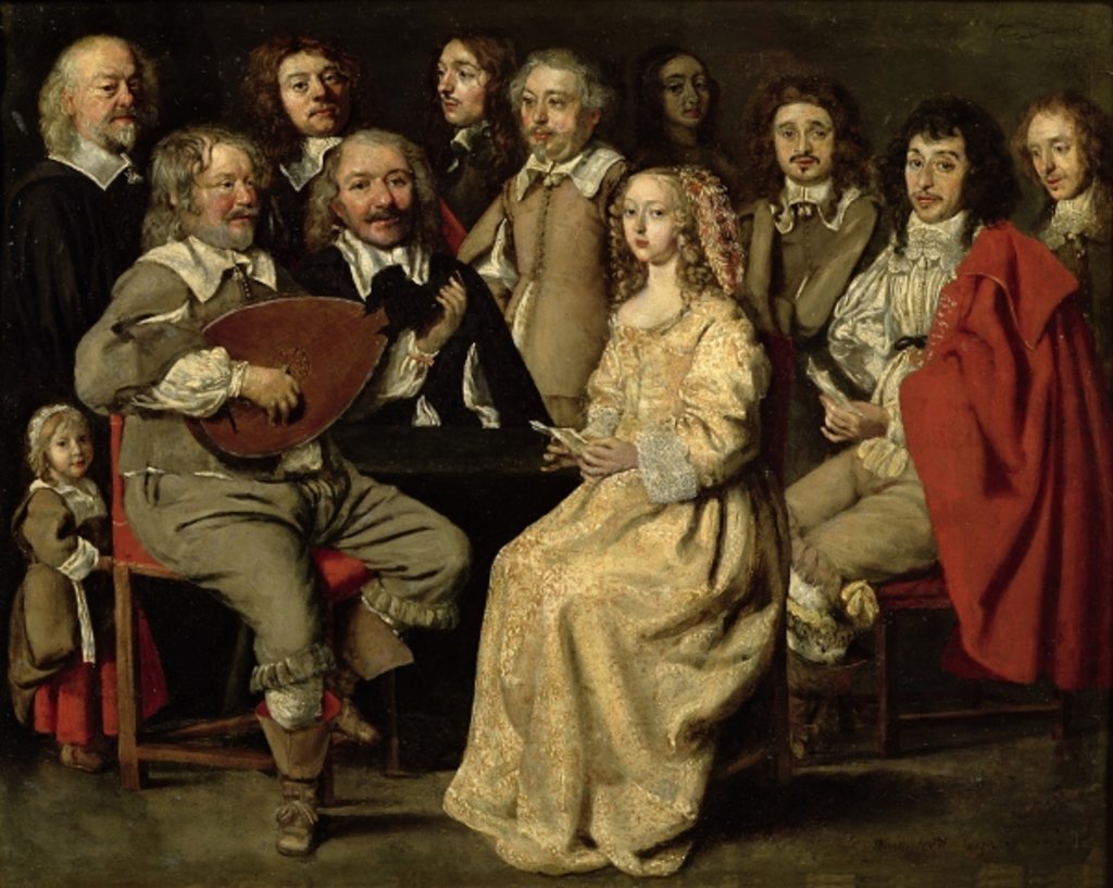 Detail of The Musical Reunion, 1642 by Antoine Le Nain