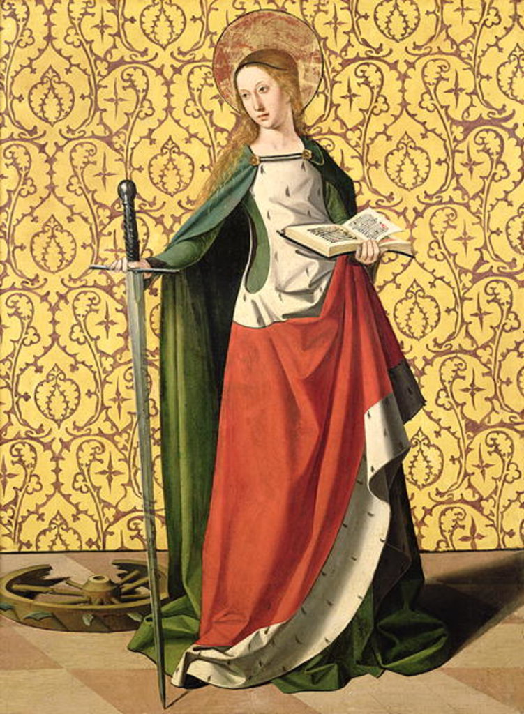 Detail of St. Catherine of Alexandria by Josse Lieferinxe