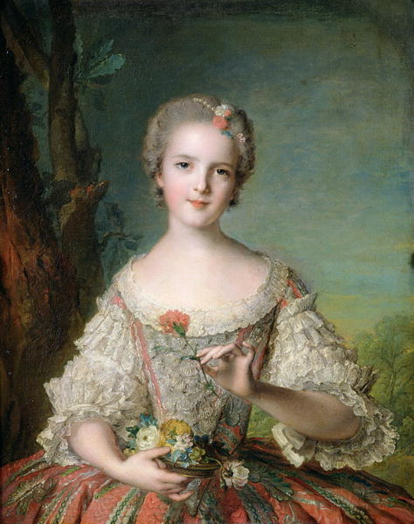 Detail of Portrait of Madame Louise de France at Fontevrault, 1748 by Jean-Marc Nattier