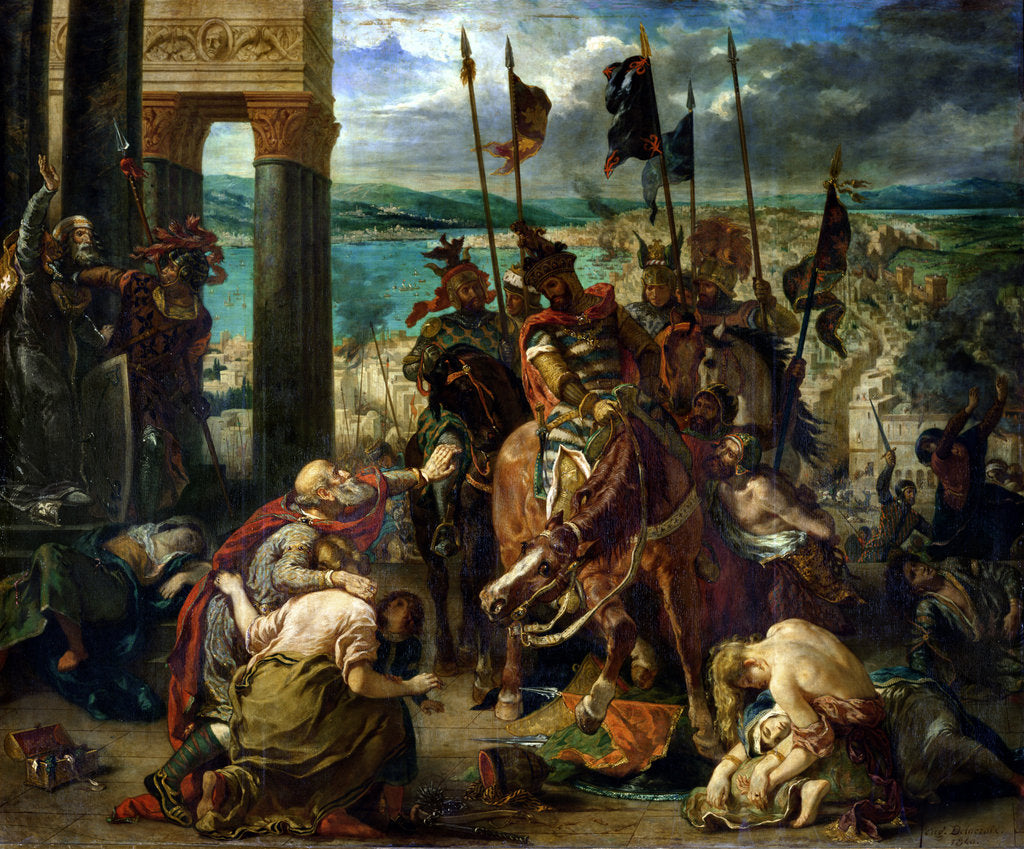Detail of Entry of the Crusaders in Constantinople, 1840 (oil on canvas by Ferdinand Victor Eugene Delacroix