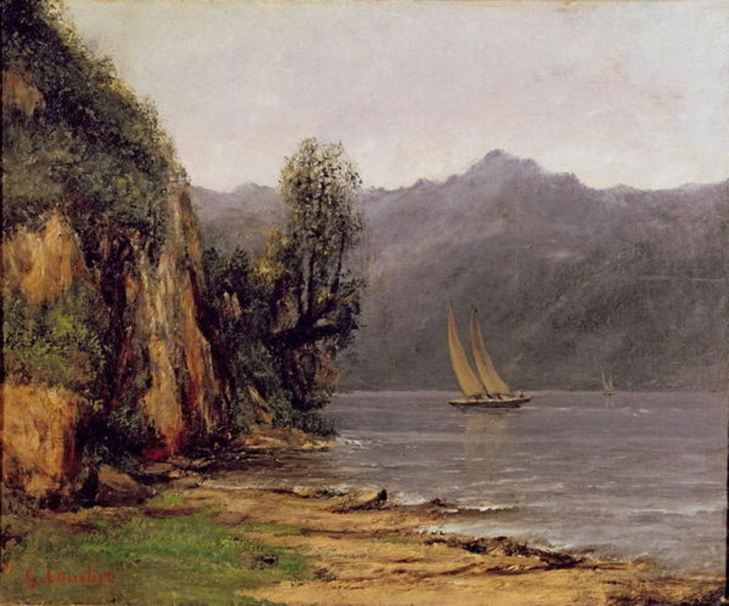 Detail of View of Leman Lake, c.1873-77 by Gustave Courbet