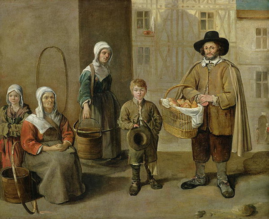 Detail of The Bread Seller and Water Carriers by Jean Michelin