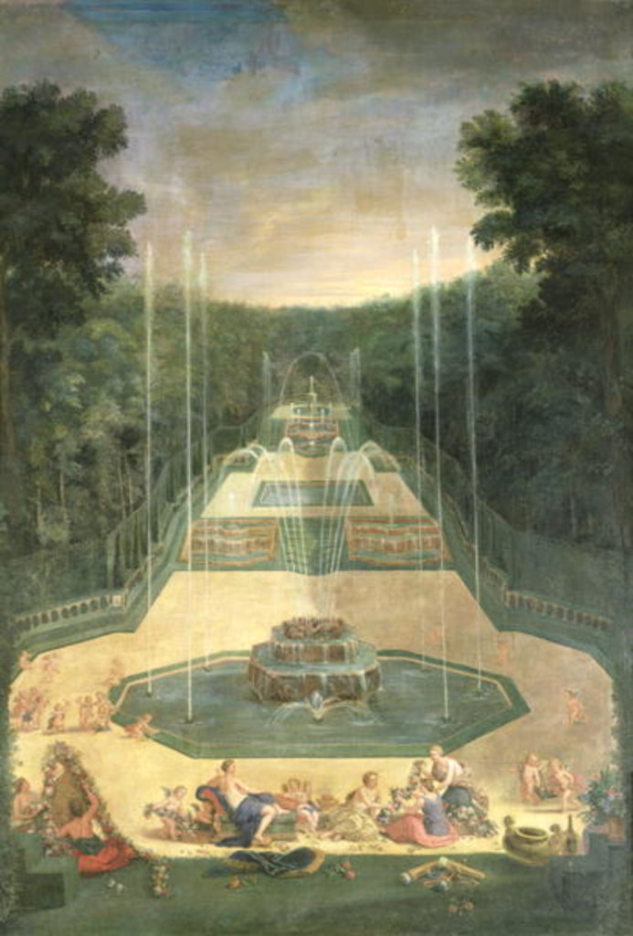 Detail of The Groves of Versailles. View of the Three Fountains with Venus and Cherubs Practising with Bows and Arrows, 1688 by Jean the Younger Cotelle