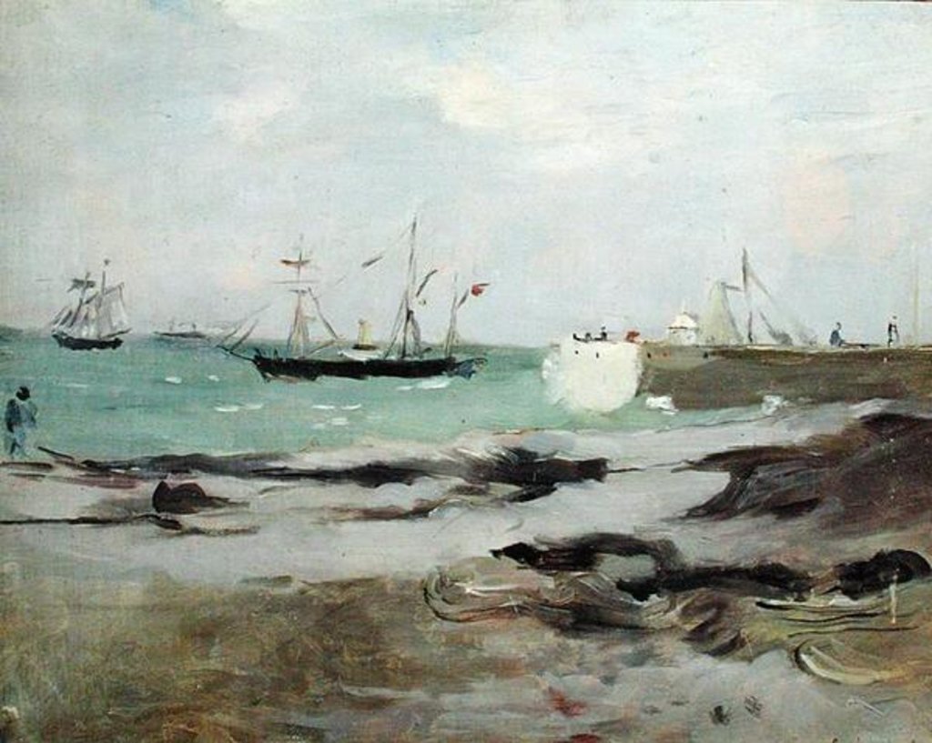 Detail of The Entrance to the Port of Boulogne, 1880 by Berthe Morisot