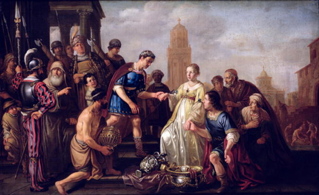 Detail of The Continence of Scipio 1643 by Nicolaes Cornelisz Moeyaert