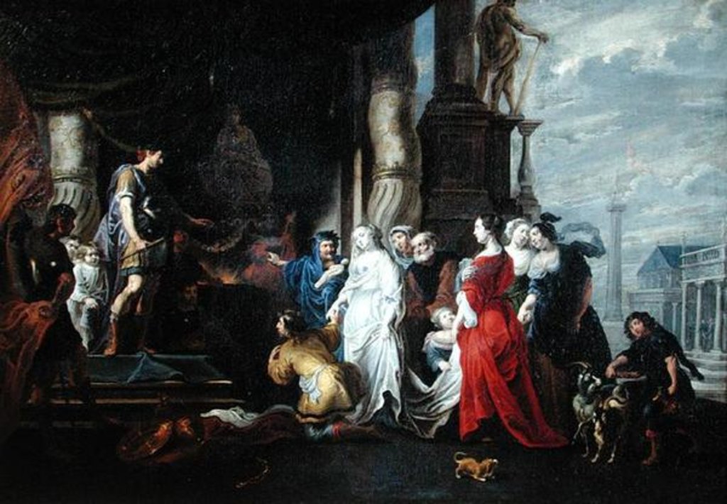 Detail of The Continence of Scipio by Willem van the Elder Herp