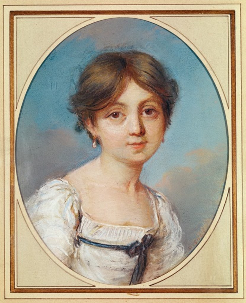 Detail of Amandine Aurore Lucile Dupin aka George Sand as a Child, c.1809 by Aurore Dupin de Francueil
