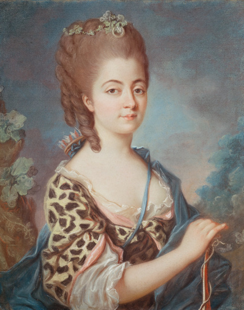 Detail of Madame Dupin de Francueil nee Marie Aurore de Saxe by French School