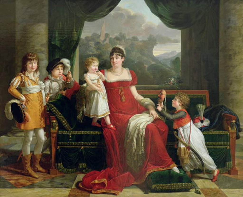 Detail of The Duchess of Feltre and her Children, 1810 by Francois Xavier Fabre