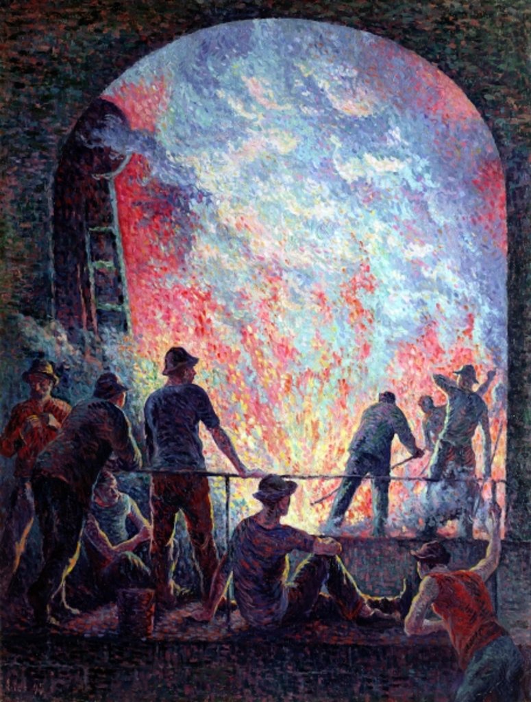Detail of The Steel Works, 1895 by Maximilien Luce