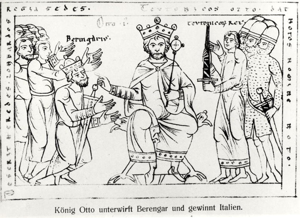 Detail of Otto I Submitting to Berenger II and the Triumph of Italy by German School