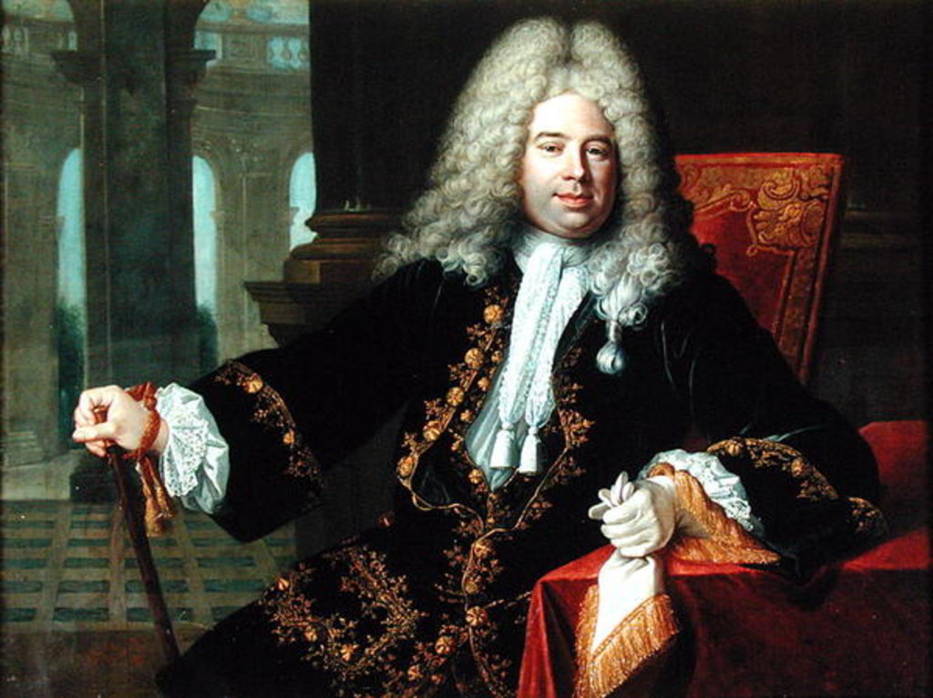 Detail of Portrait of a Gentleman, c.1715-25 by French School