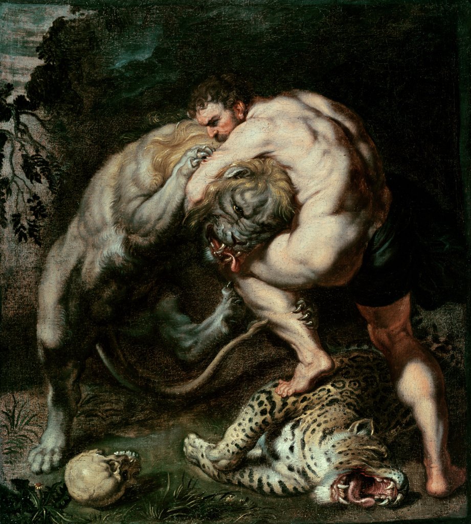 Detail of Heracles and the Nemea Lion, 17th century by Peter Paul Rubens