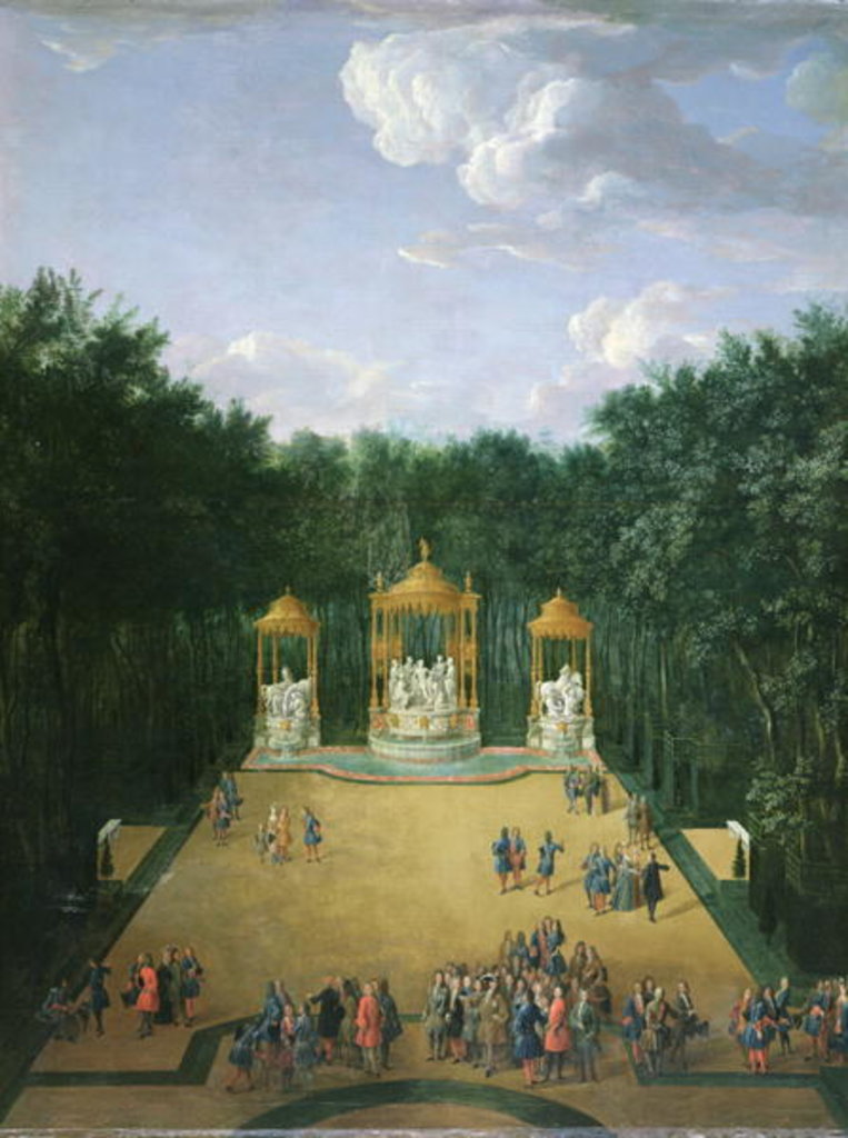 Detail of The Groves of the Baths of Apollo in the Gardens of Versailles, 1713 by Pierre-Denis Martin