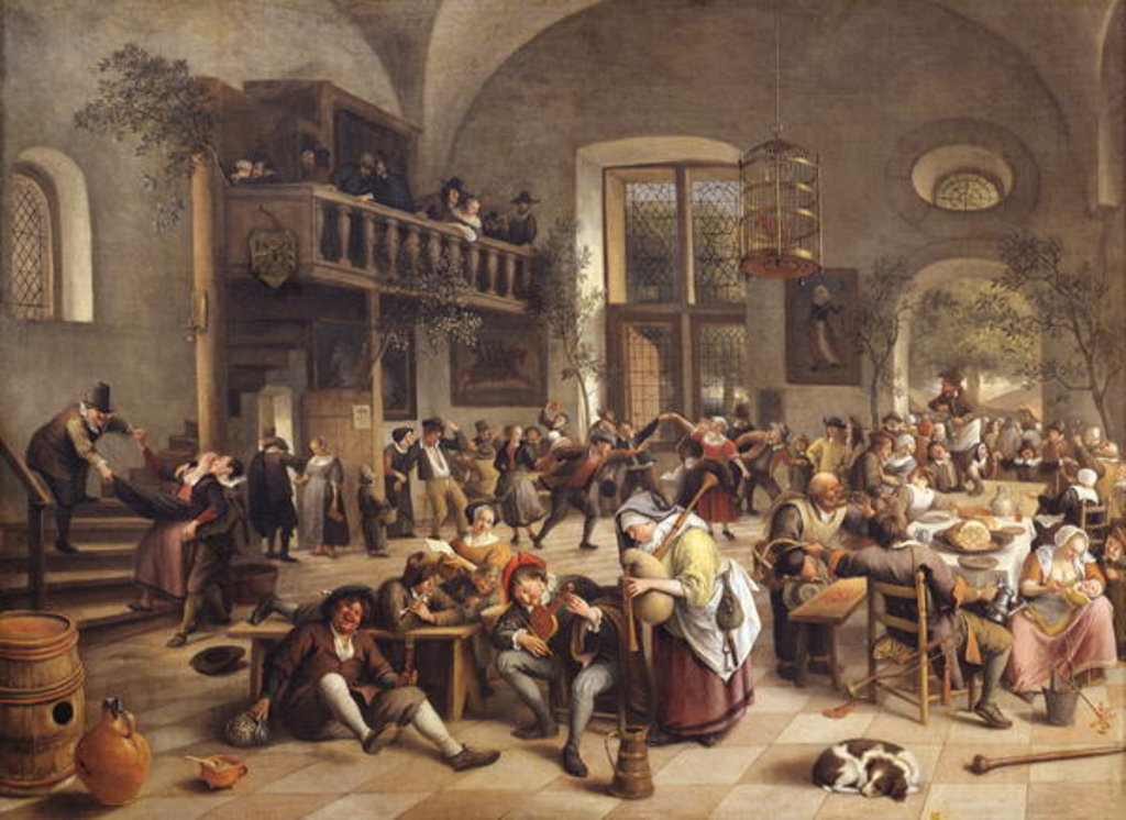 Detail of Feast in an Inn by Jan Havicksz. Steen
