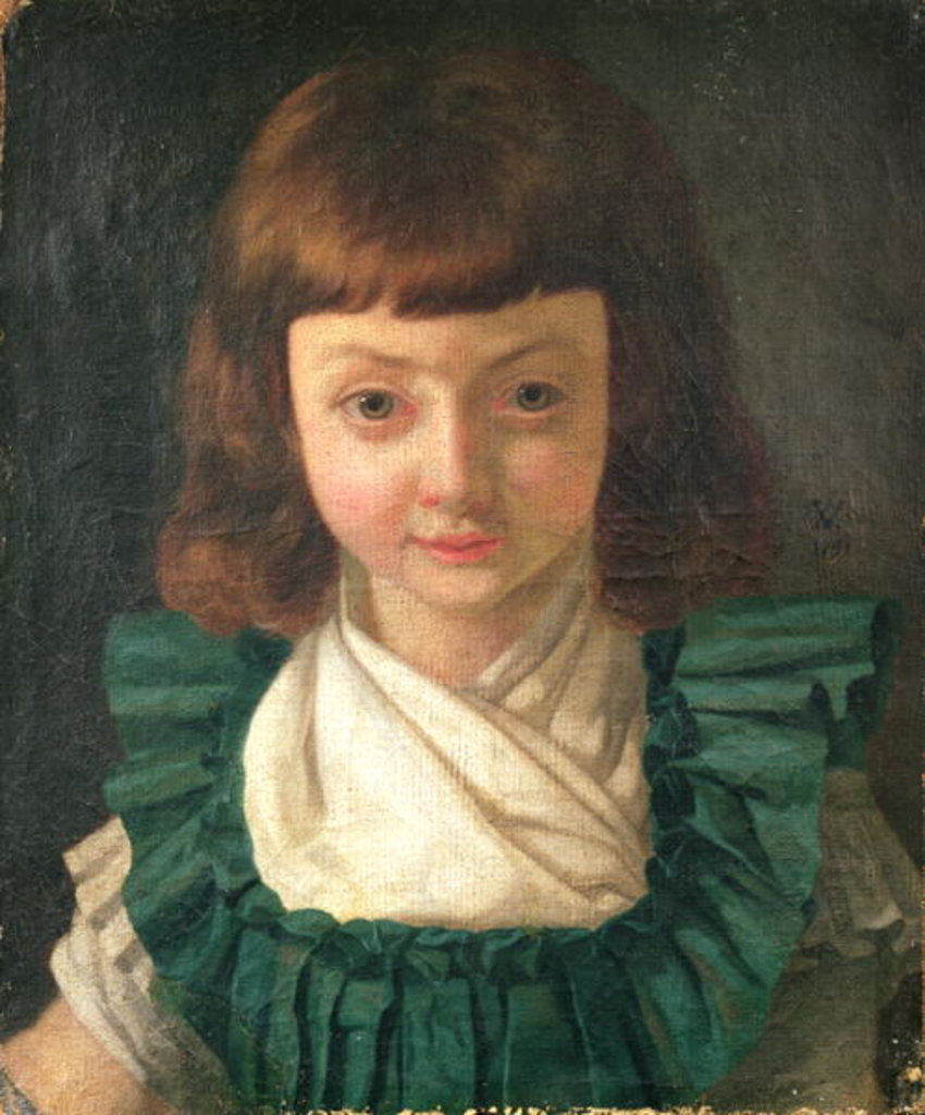 Detail of Portrait of Louis XVII as a child, 1791 by Antoine Vestier