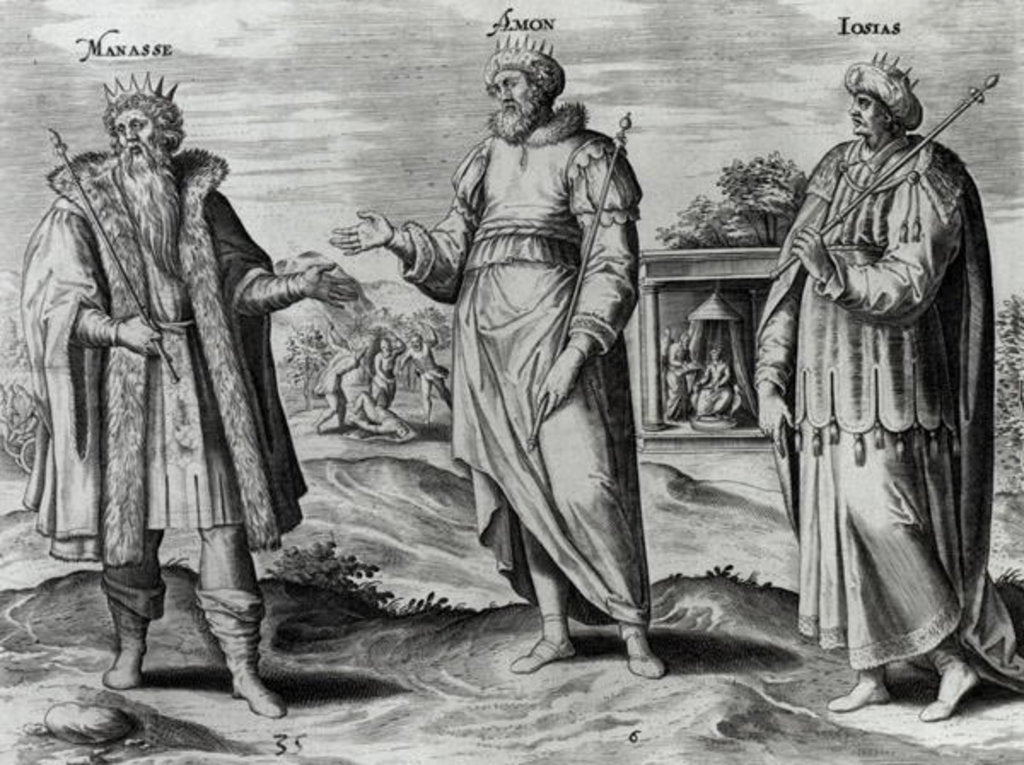 Detail of Manasseh Amon and Josiah by Dutch School