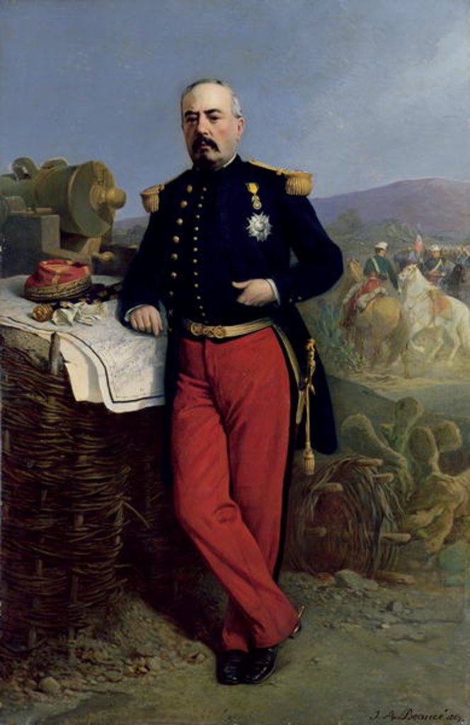 Detail of Achille Bazaine 1867 by Jean Adolphe Beauce